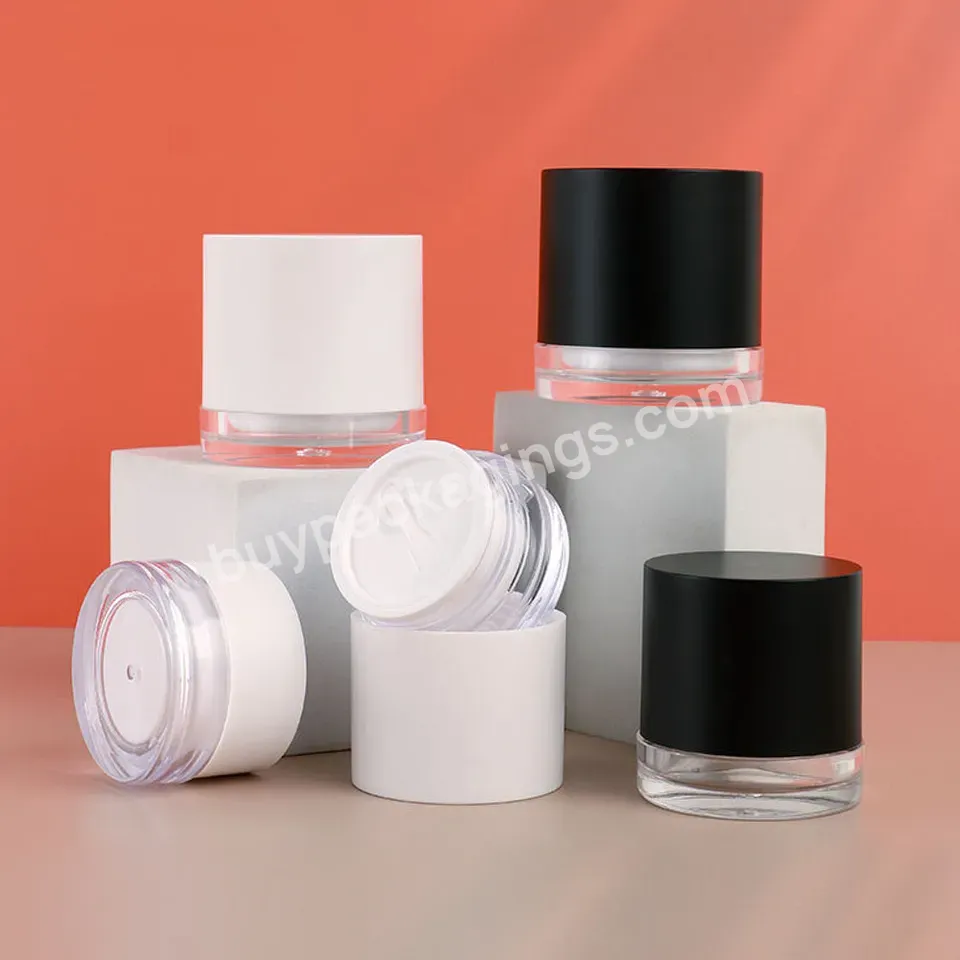 15ml 30ml 50ml White Color Acrylic Double Layer Plastic Face Cream Neck Body Packaging Cream Jar