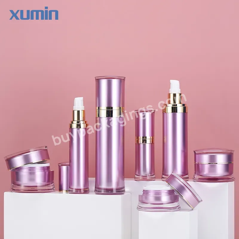 15ml 30ml 60ml 120ml Luxury Acrylic Cosmetic Bottle Serum Acrylic Liquid Cream Bottle 20g 30g 50g Acrylic Jar Set