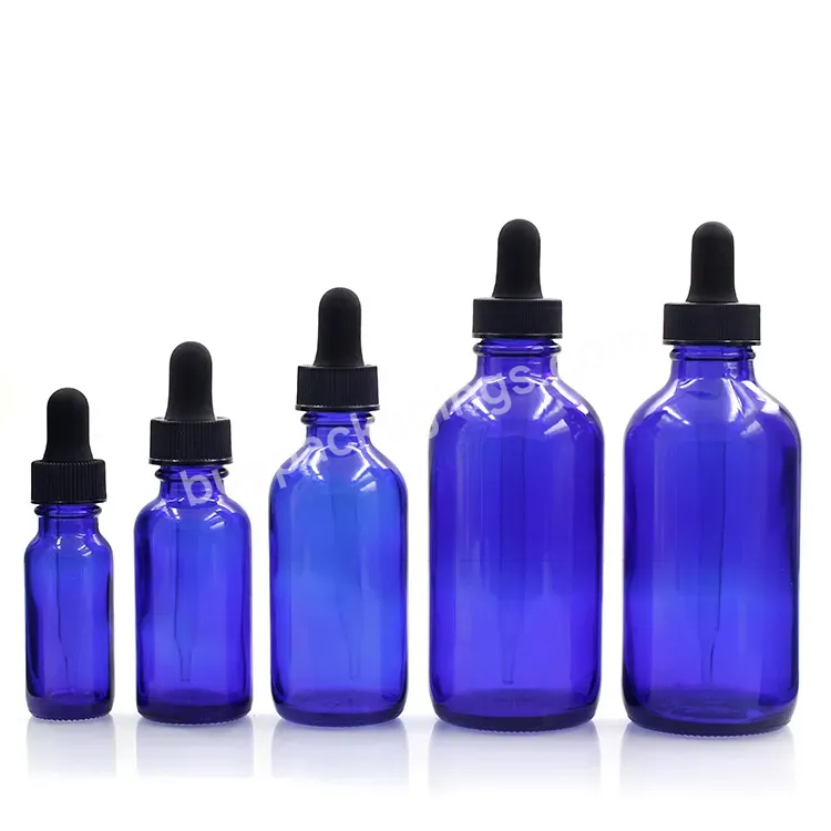 15ml 30ml 60ml Blue Amber Boston Round Glass Essential Oil Dropper Bottle 3ml Essential Oil Bottle Empty Glass Bottles For Oil