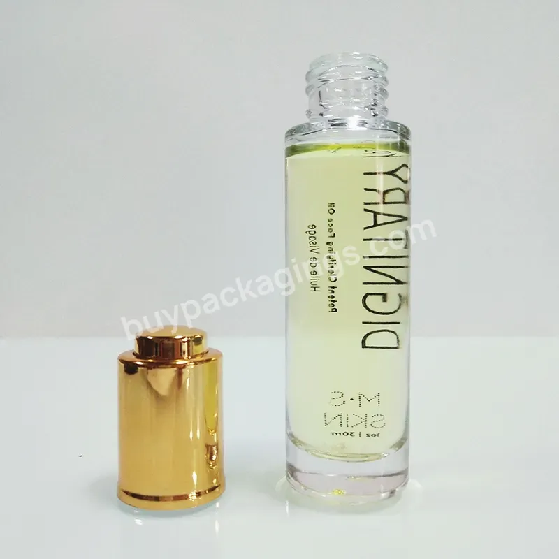 15ml 30ml Glass Essential Press Pump Dropper Bottles Press Push Down 50ml Rose Gold Top Pump Serum Bottle