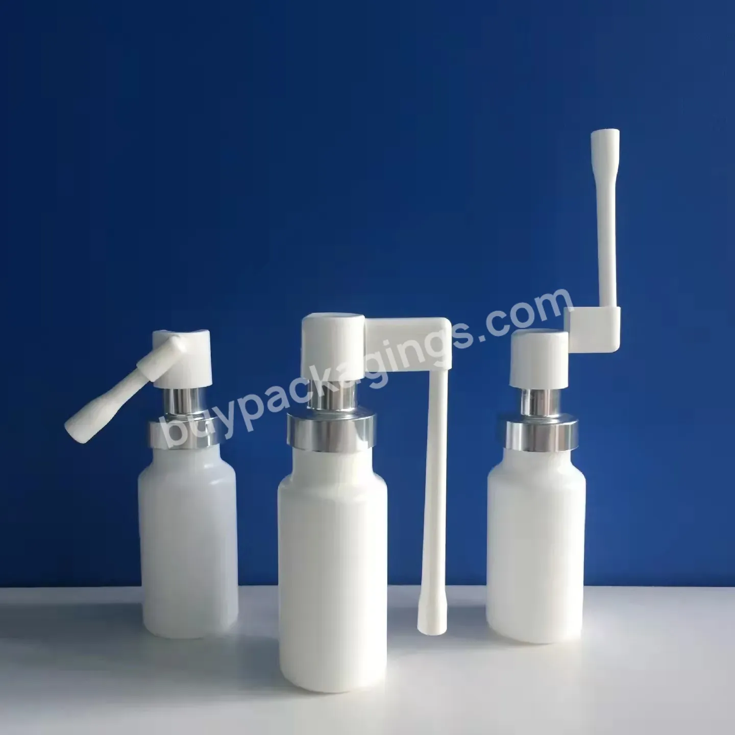 15ml 30ml Plastic Pp Throat Spray Bottles With Aluminum Machine Pressing Cap