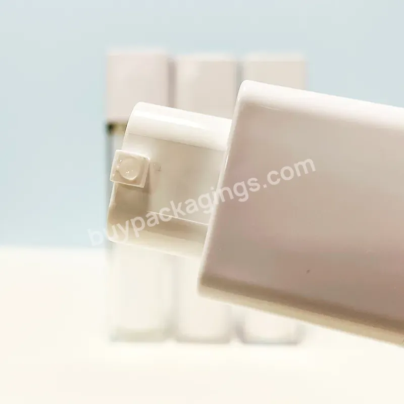 15ml 50ml Travel Size White Black Cosmetic Eye Cream Square Airless Retractable Skincare Plastic Bottle Twist Pump 30ml