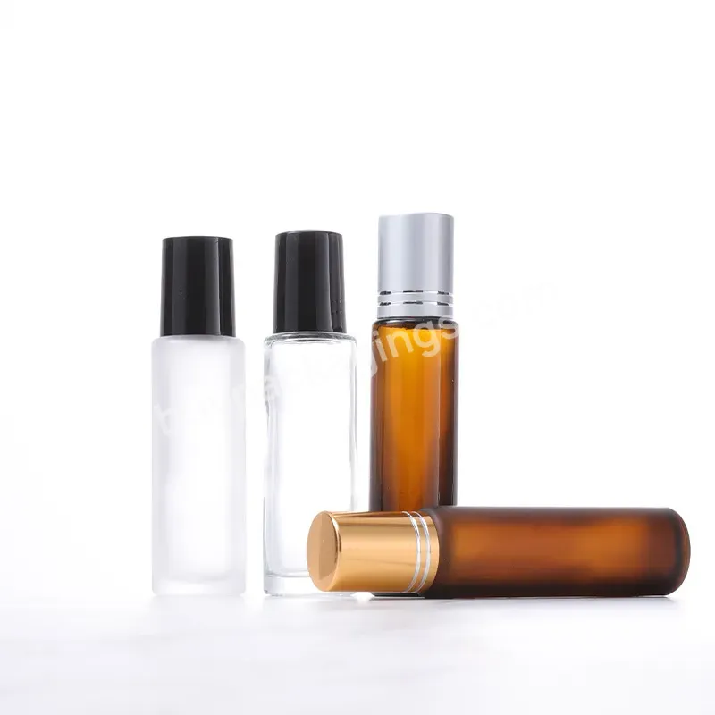 15ml Amber/clear/frosted Refillable Perfume Bottle Roll On Bottles For Essential Oils Vial Empty Perfume Sample Roller Bottle