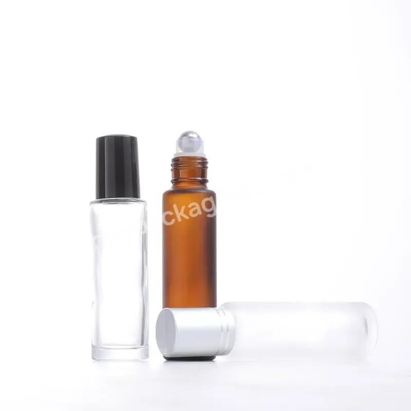 15ml Amber/clear/frosted Refillable Perfume Bottle Roll On Bottles For Essential Oils Vial Empty Perfume Sample Roller Bottle