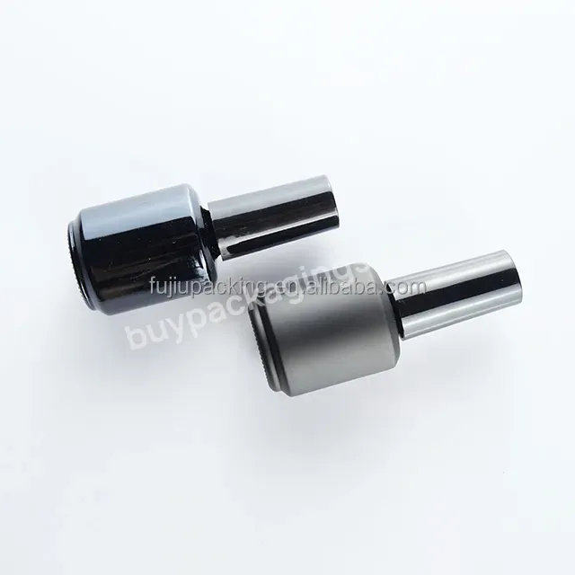 15ml Black Empty Uv Gel Nail Polish Round Bottles With Soft Flat Brushes