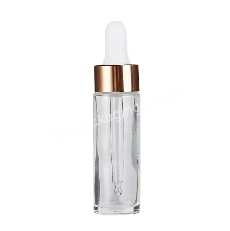 15ml Clear White Black Frosted Matte Glass Dropper Bottle