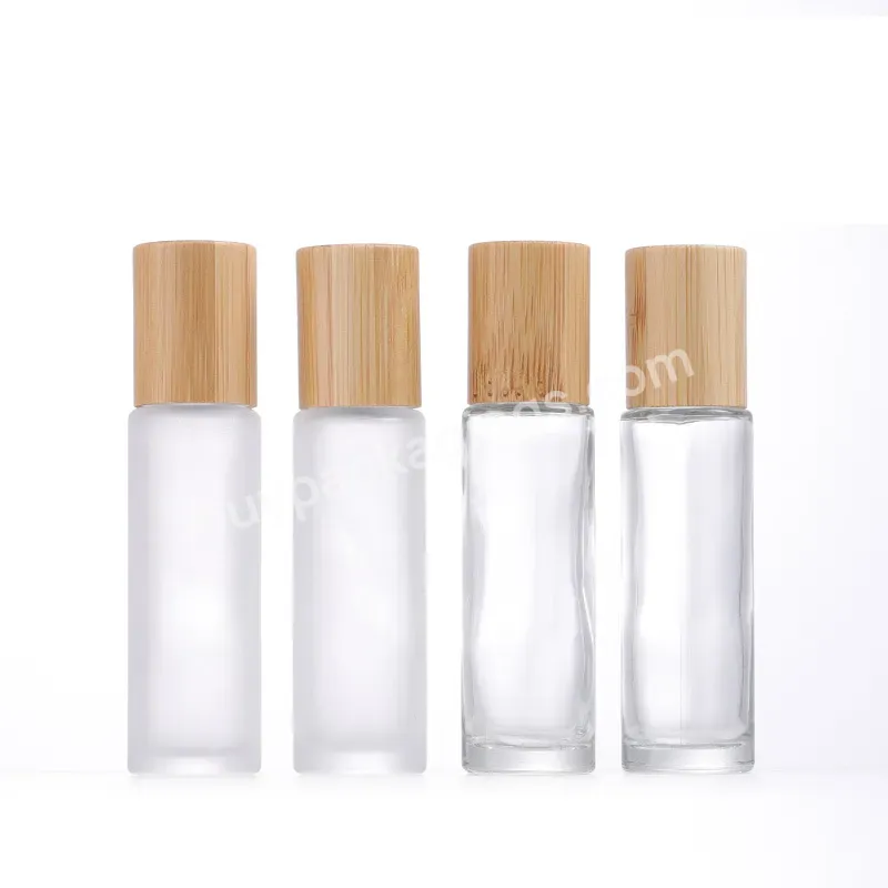 15ml Clear/white Matte/frosted Glass Essential Oil Roll On Bottle Metal Roller Ball For Perfume Aromatherapy With Bamboo Lids - Buy Glass Roll On Bottle 15ml Matte Bamboo Lids,Essential Oil Bottle Roller 15ml White Frosted,Perfume Roll On Bottles 15m