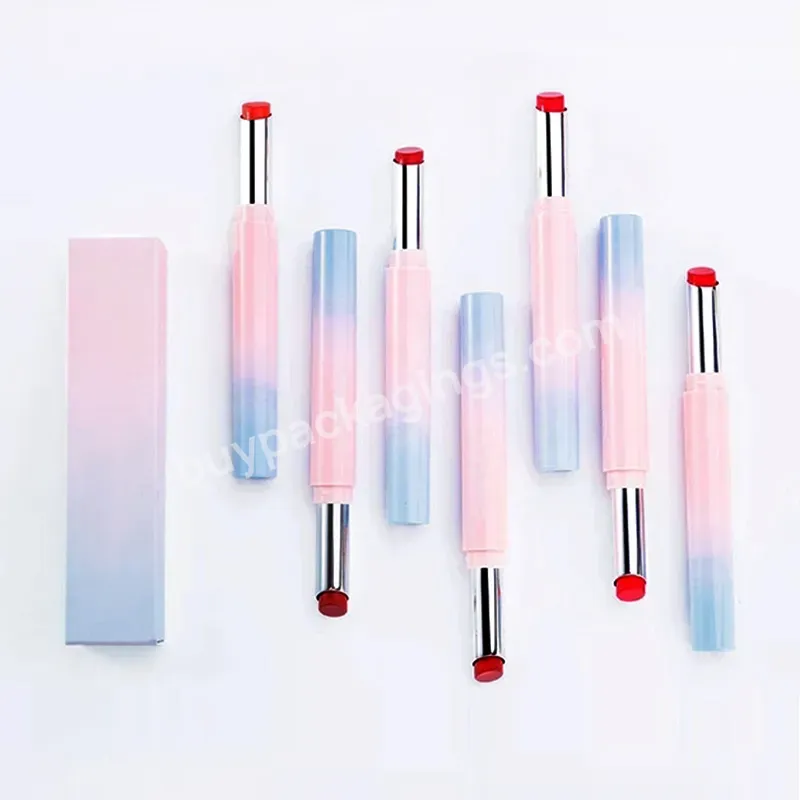 1.5ml Empty Lip Balm Tubes Gradient Pink Blue Lipstick Tubes Containers Plastic Round Refillable Lipstick