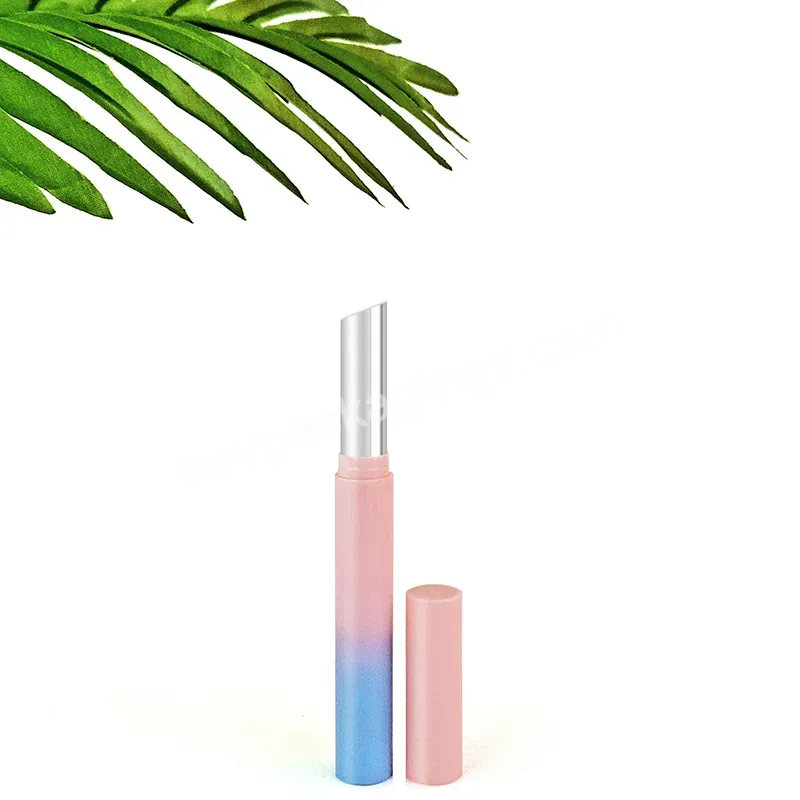 1.5ml Empty Lip Balm Tubes Gradient Pink Blue Lipstick Tubes Containers Plastic Round Refillable Lipstick - Buy Women Girls Diy Homemade Lip Balm Cosmetic Makeup 5x Gradient Color Empty Lip Tubes,Great For Travel Mini Size Easy To Carry Put It Into T
