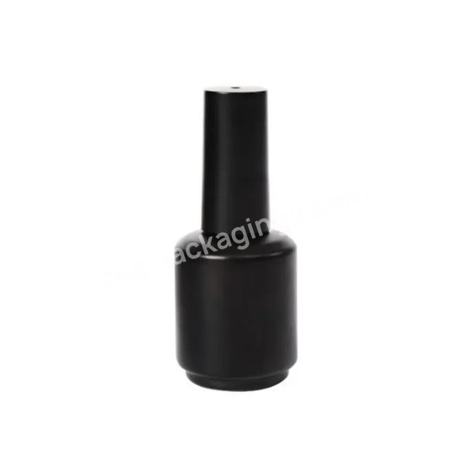 15ml High Quality Round Light-proof Glass Empty Bottle Nail Polish Bottle With Brush Cap For Nail Shop