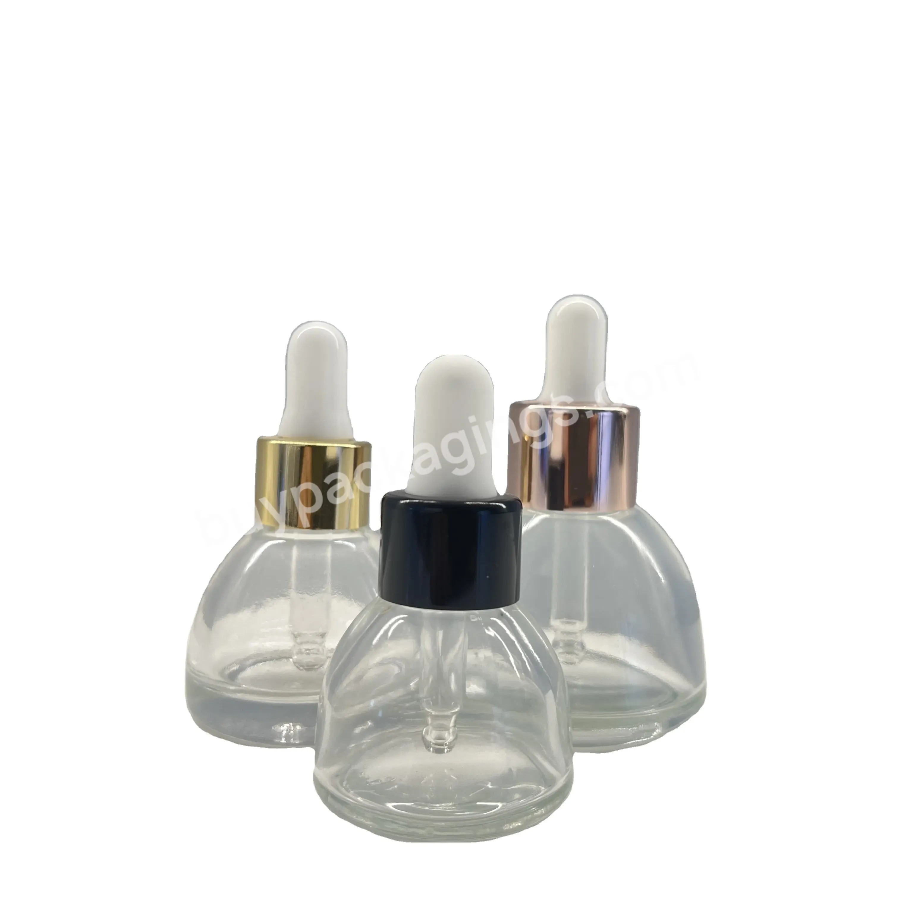 15ml/30ml Cosmetic Pagoda Shape Glass Bottle Essence Oil Bottle Travel Dropper Bottle Wholesale