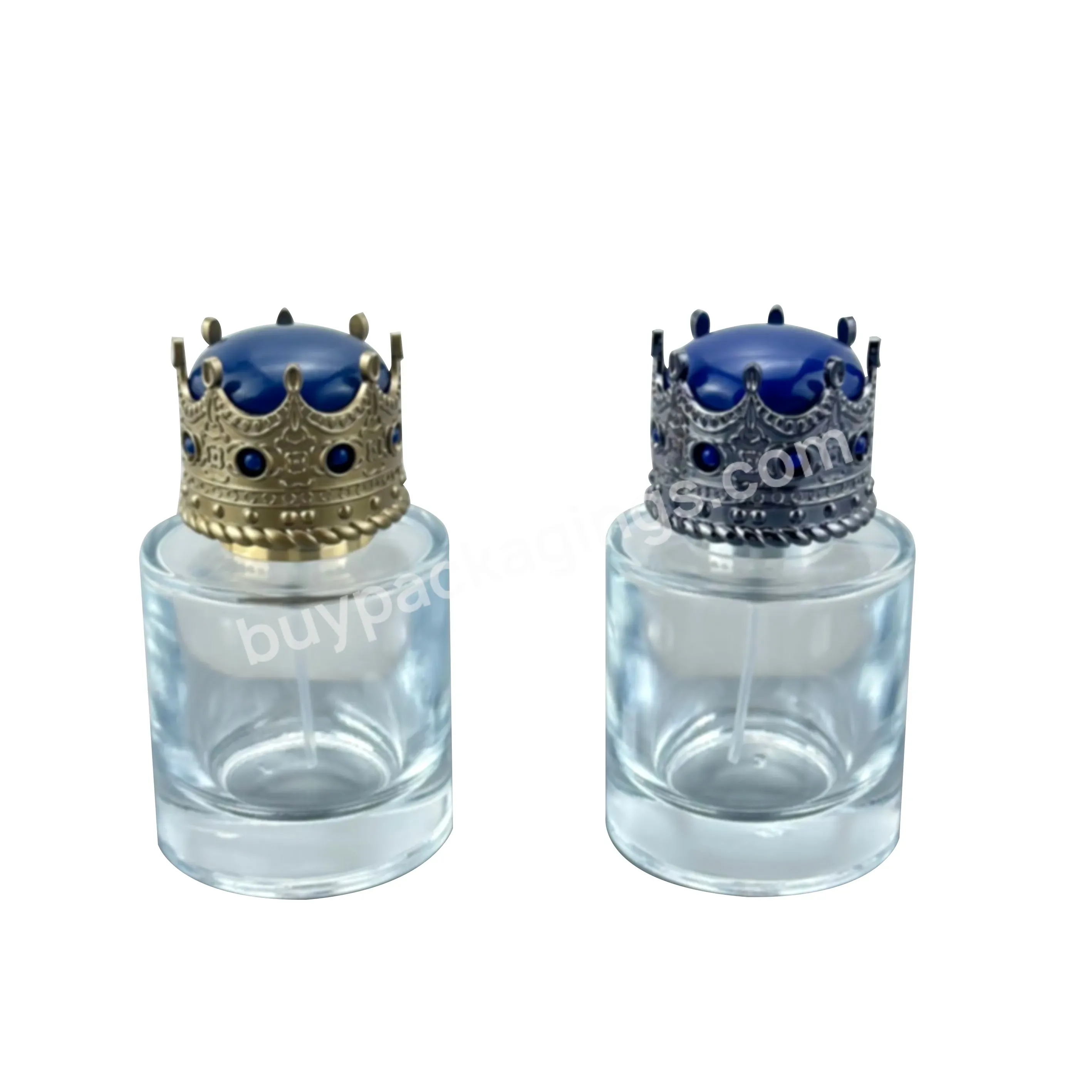 15mm Crimp Neck Empty 30ml Perfume Bottles Round Clear Glass Perfume Bottles With Crown Cap