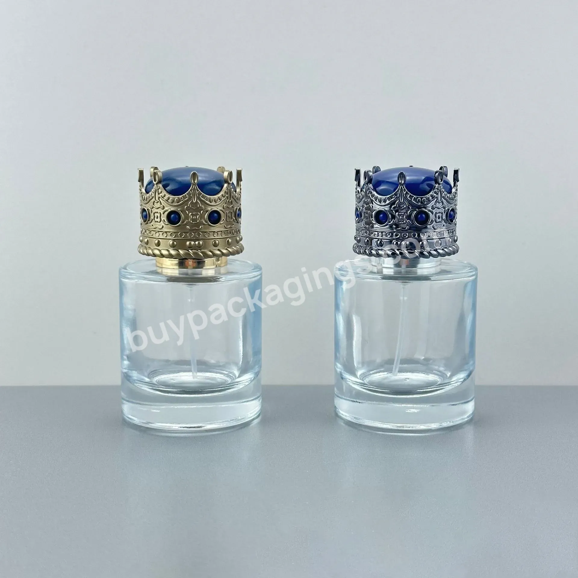 15mm Crimp Neck Empty 30ml Perfume Bottles Round Clear Glass Perfume Bottles With Crown Cap