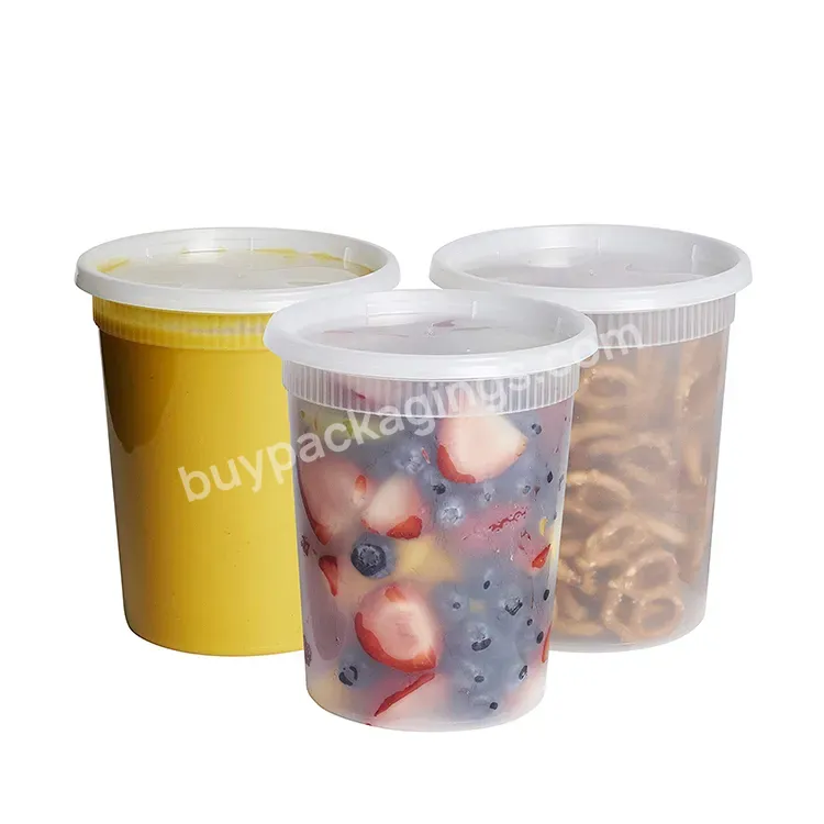 16 Oz Clear Food Grade Salad Box Food Grade Pp Injection Plastic Deli Food Storage Containers With Lids