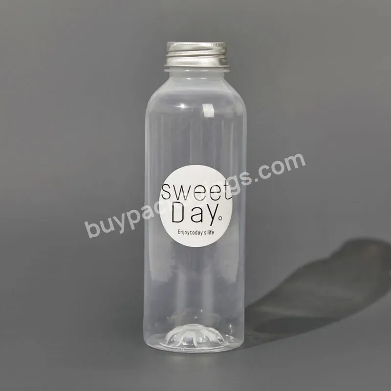 16oz Bottle With Cap,Round Plastic Juice Bottle,Plastic Juice Bottle With Cap