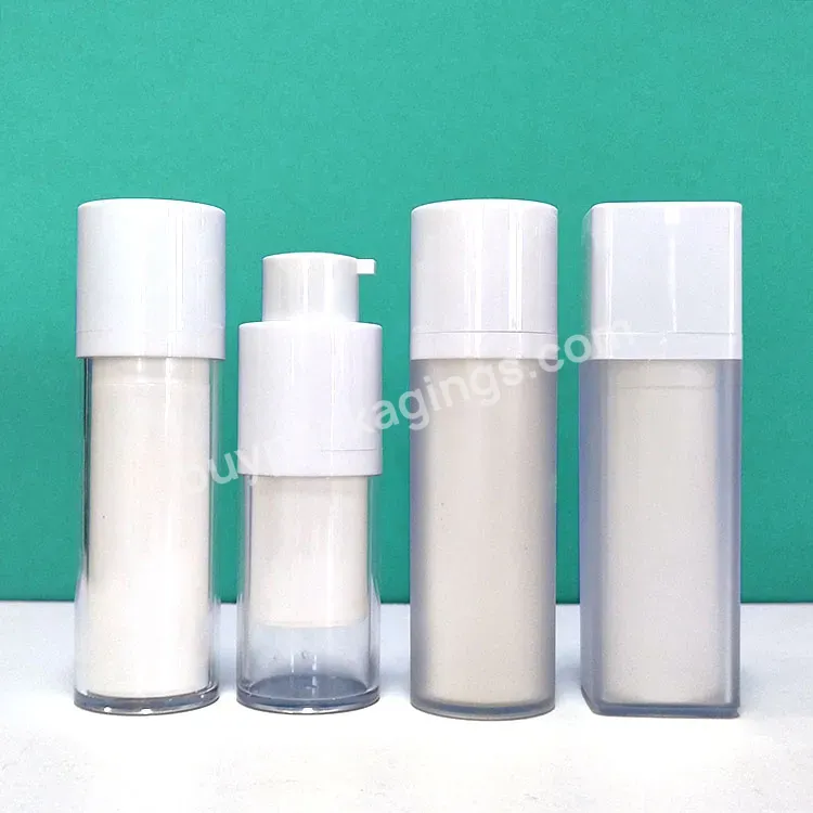 1.7 Oz 15ml 30ml 50ml 50g Frosted Airless Pump Bottle Matte Cosmetic Plastic Lotion Bottle Packaging With Pump