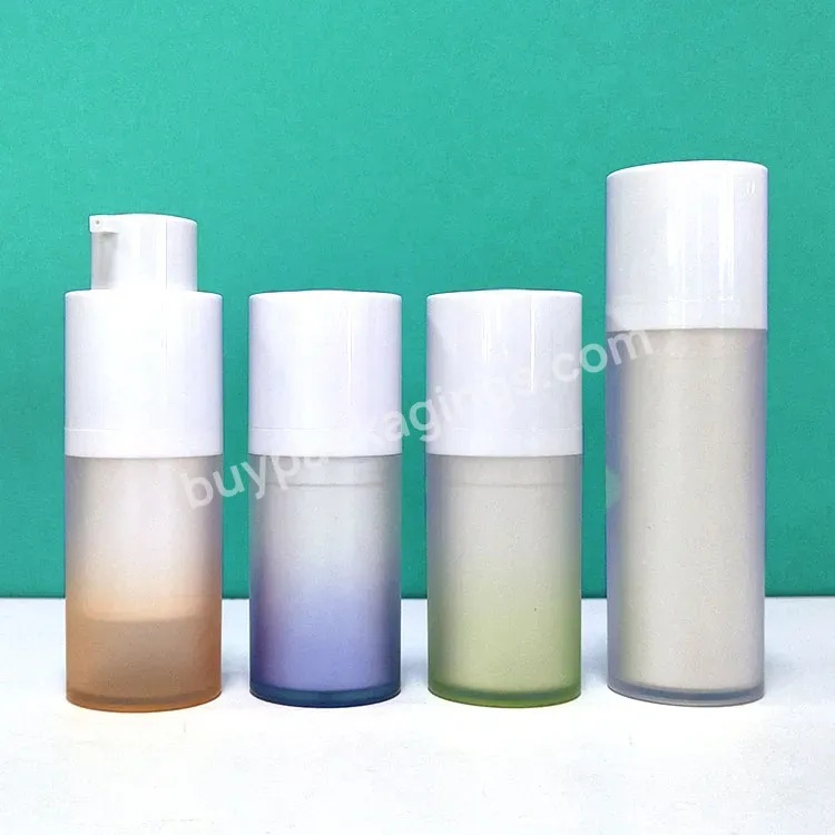 1.7 Oz 15ml 30ml 50ml 50g Frosted Airless Pump Bottle Matte Cosmetic Plastic Lotion Bottle Packaging With Pump