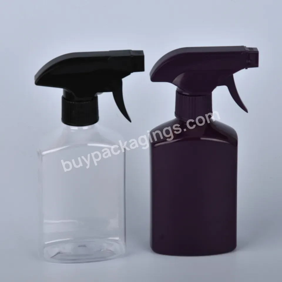 170ml Cosmetic Flat Lotion Pump Bottle Purple Shampoo Packaging Liquid Soaps Pet Lotion Bottle