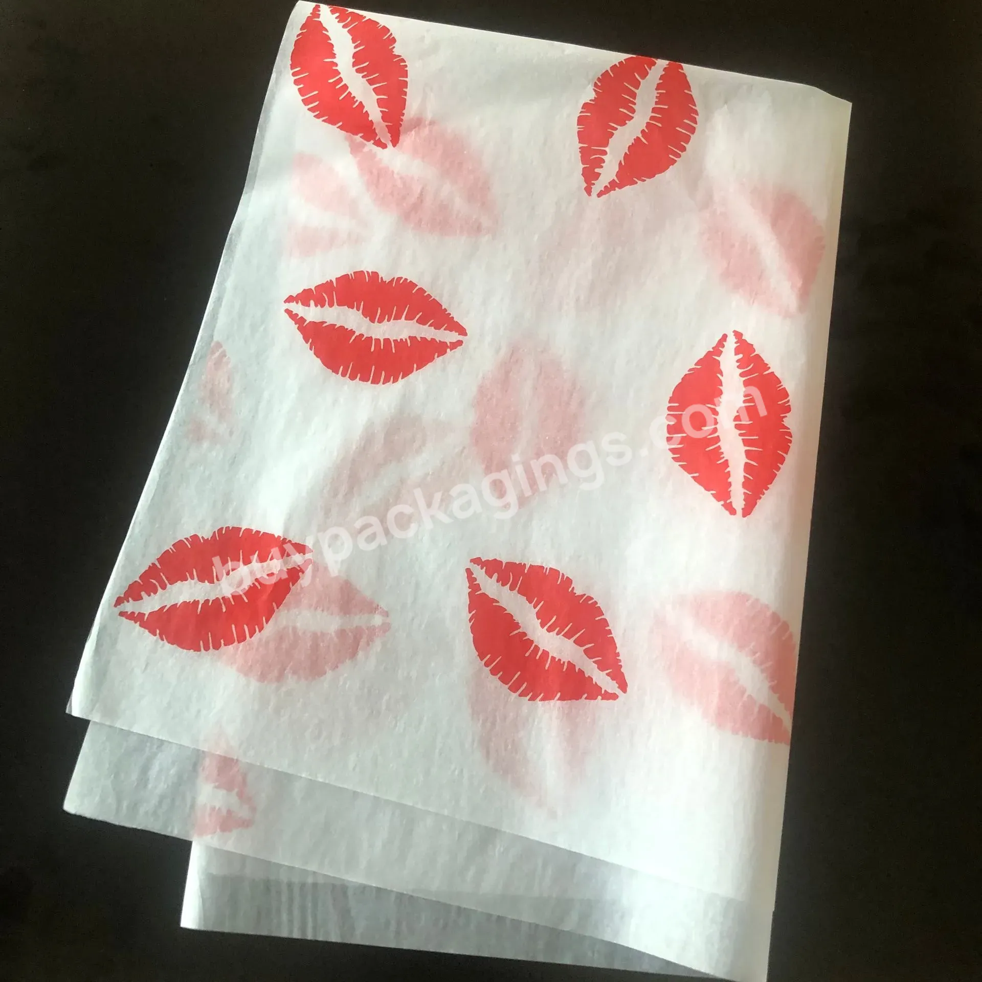 17g Acid Free White Tissue Paper With Lip Logo Printed In 15x20 Inch
