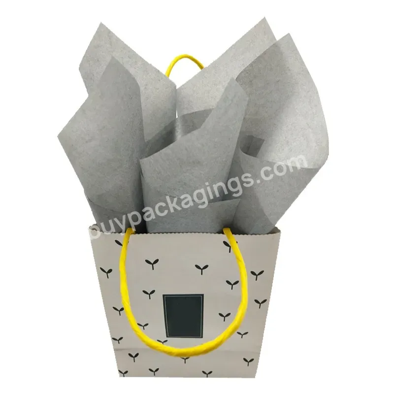 17gsm 50x70cm Dyed Colored Solid Grey Paper Strong Strength Tissue Wrap Paper For Cosmetics Wrapping