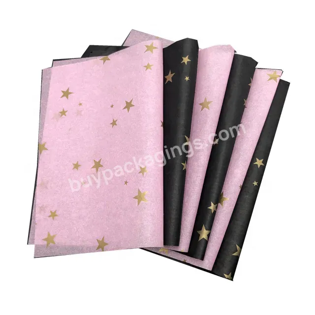 17gsm/22gsm Foil Custom Printed Clothing Tissue Paper Packaging Custom Logo Paper Wrapping