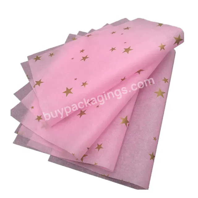 17gsm/22gsm Foil Custom Printed Clothing Tissue Paper Packaging Custom Logo Paper Wrapping