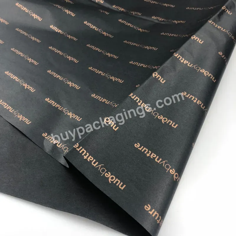 17gsm/25gsm Gold Color Custom Printed Clothing Tissue Paper Packaging Custom Logo Wrapping Paper Luxury Packing Paper