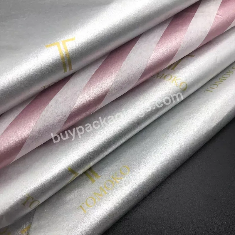 17gsm/25gsm Gold Color Custom Printed Clothing Tissue Paper Packaging Custom Logo Wrapping Paper Luxury Packing Paper