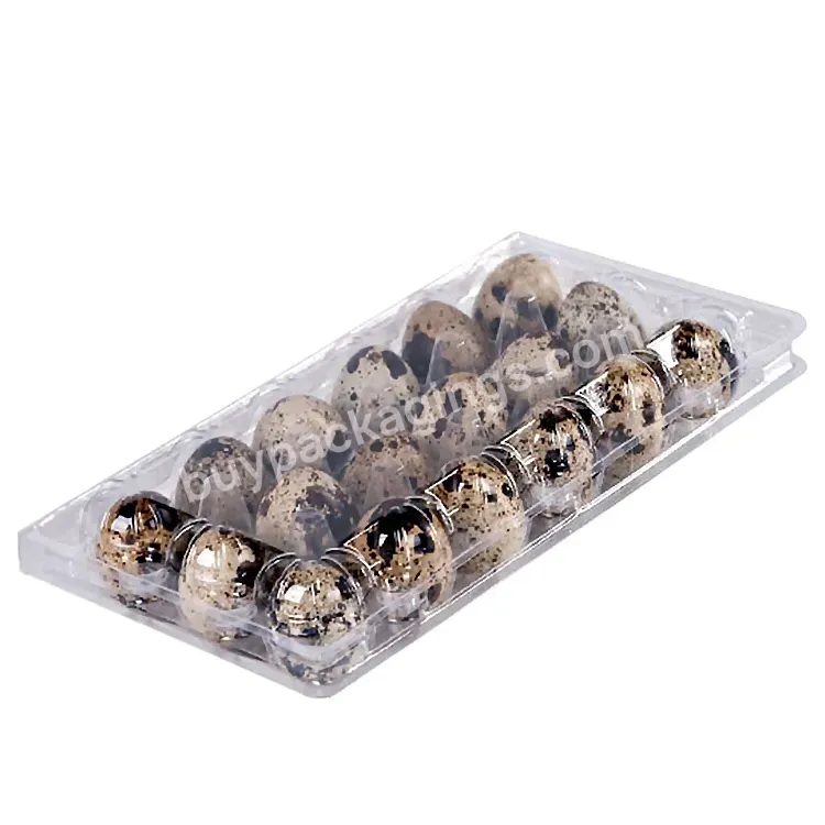 18 Holes Hinged Clamshell Disposable Clear Blister Plastic Quail Eggs Cartons Packaging Egg Trays Suppliers