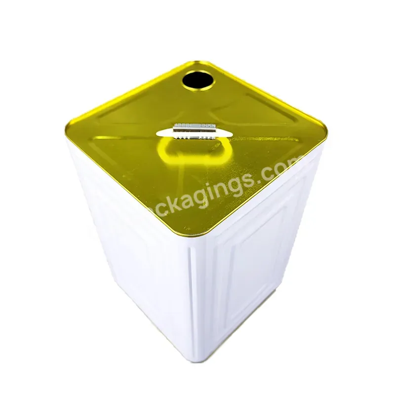 18 Liter Cooking Oil Tin Can 20l Large Square Tin Can For Canola Oil Packaging