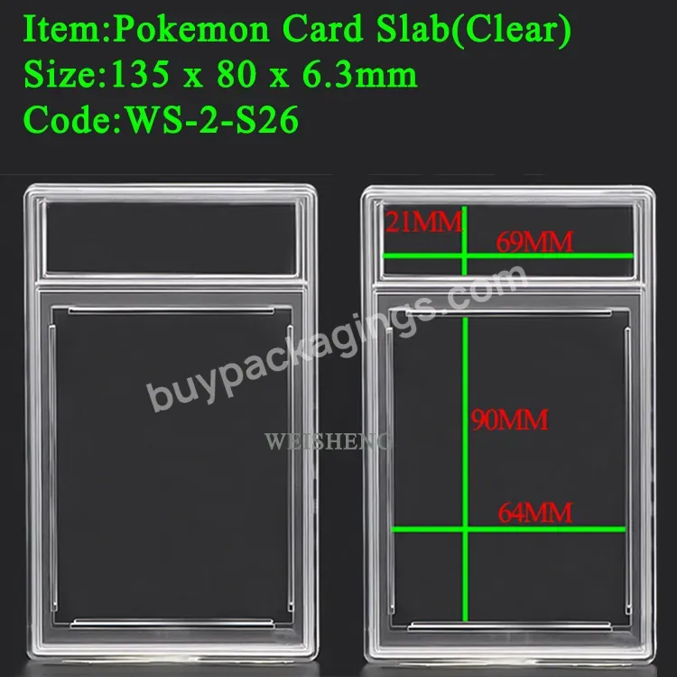 180pt 360pt Grading Slab Case Sports Card Display Case For Yu-gi-oh Charizard Pokemon Vintage Baseball Trading Card Holder