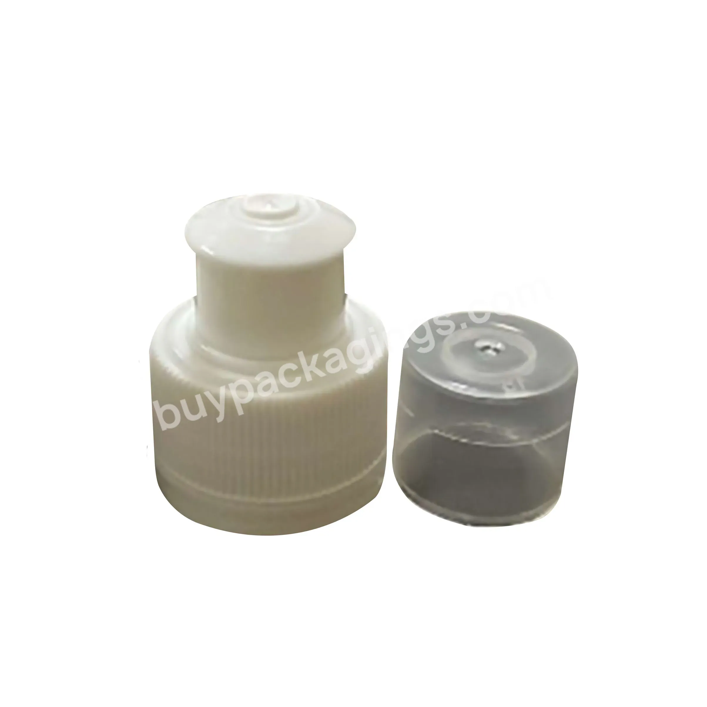 1810 Anti-theft Sports Water Cap White Plastic Hand Pull Cap 28mm Detergent Cap For Mineral Water Bottle