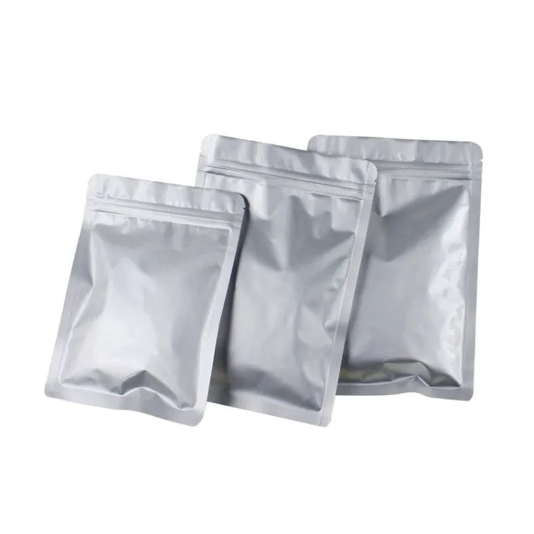 18*26cm Aluminum foil 3side 3-side flat Food zip lock ziplock bags grade 3 Side Seal bag