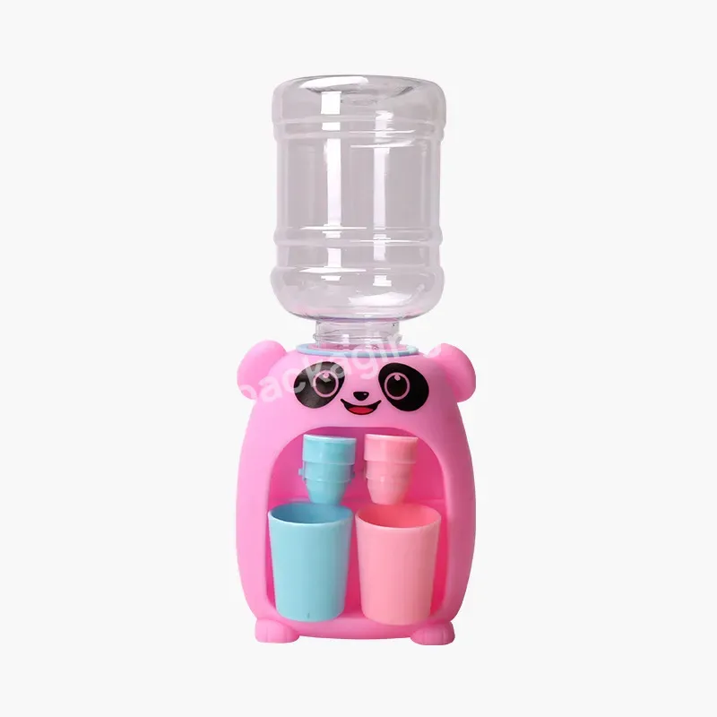 18cm Wholesale Cartoon Water Dispenser Plastic Jar Candy Biscuit Puffs Snack Bottle Panda Toy Jar