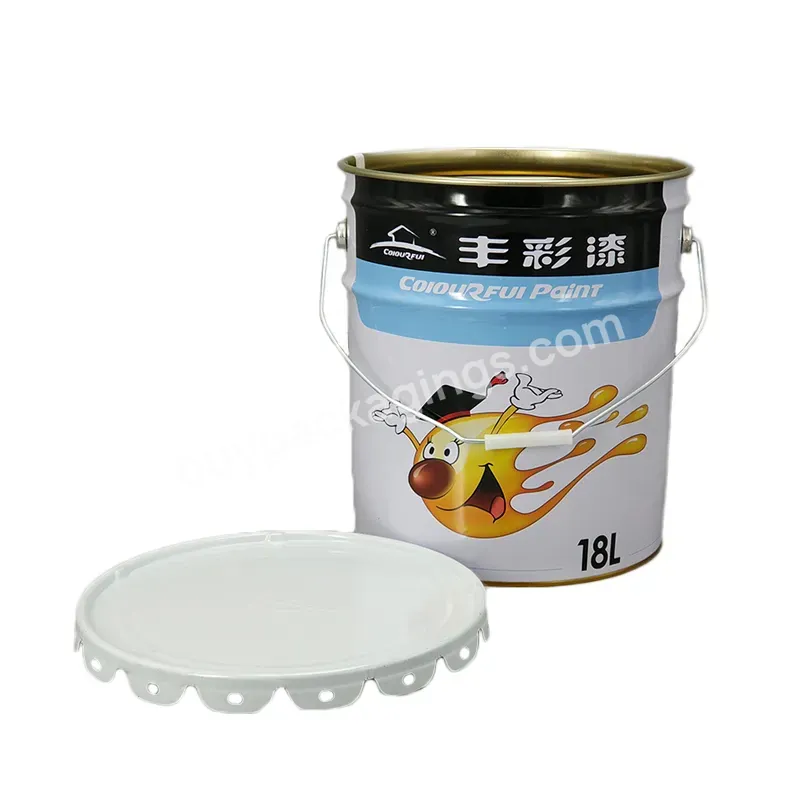 18l 20l Metal Paint Pails Steel Can Tin Bucket For Paint And Oil