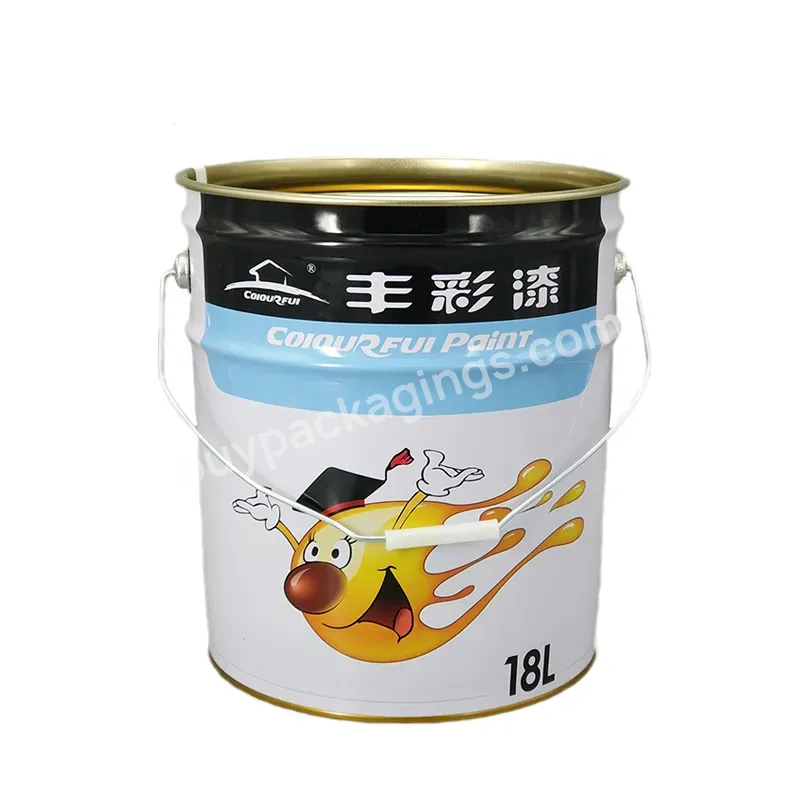 18l 20l Metal Paint Pails Steel Can Tin Bucket For Paint And Oil