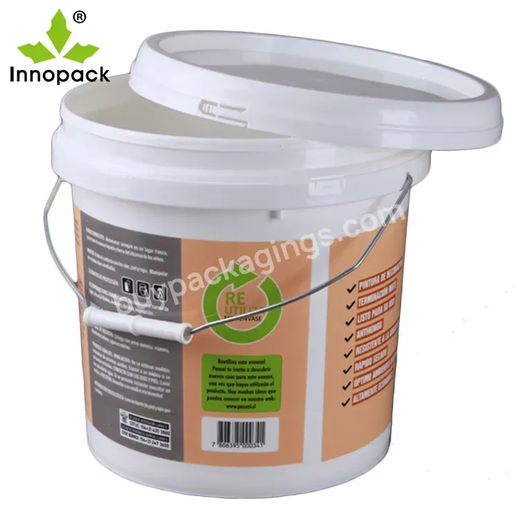 18l 20l Printed Pp Plastic Bucket For Coating,Latex Paint,Or Other Chemical Products