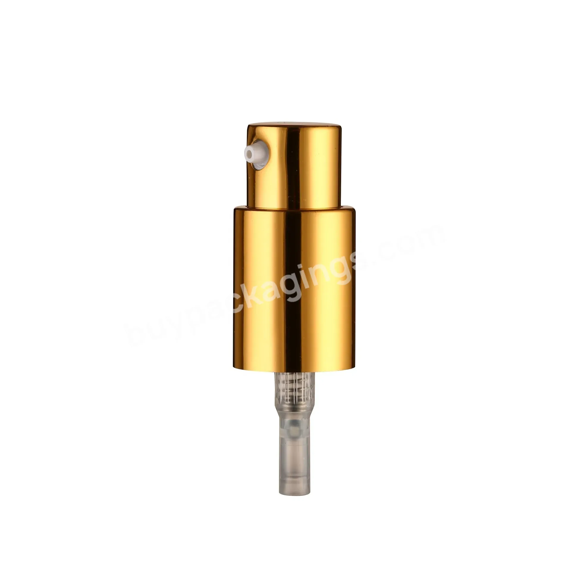 18mm 18/415 Metal Aluminum Gold Treatment Pump With Aluminum Over Cap