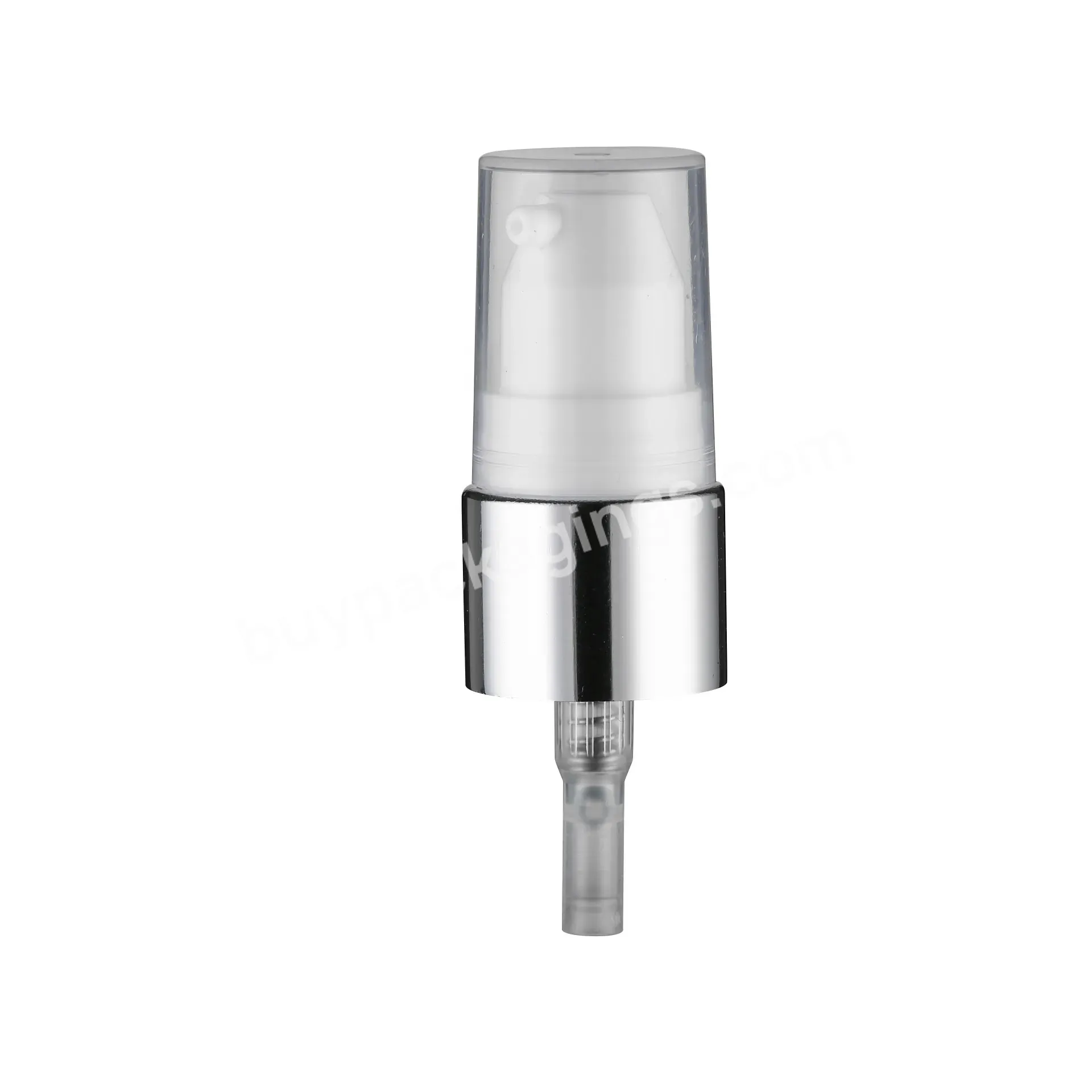 18mm 20mm 18/410 20/410 Glossy Silver Aluminum Plastic Treatment Lotion Dispenser Pump - Buy Treatment Pump,Silver Pump,Dispenser Pump.