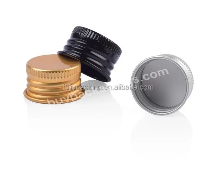 18mm 20mm 24mm 28mm Screw Aluminum Cap For Cosmetic Bottles Plastic Cap With Aluminum Overshell