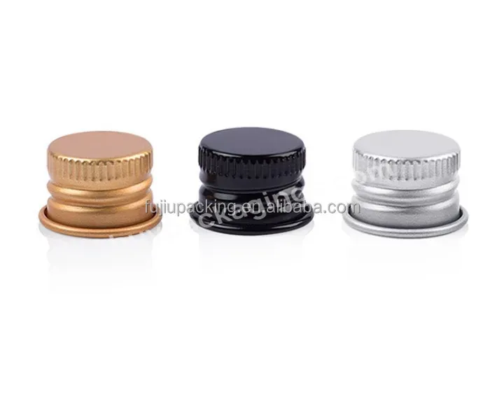 18mm 20mm 24mm 28mm Screw Aluminum Cap For Cosmetic Bottles Plastic Cap With Aluminum Overshell