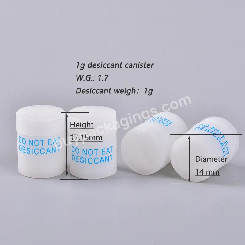 1g 2g 3g Medical Food Moisture Absorbing Canister Silica Gel Desiccant Desiccant Canister