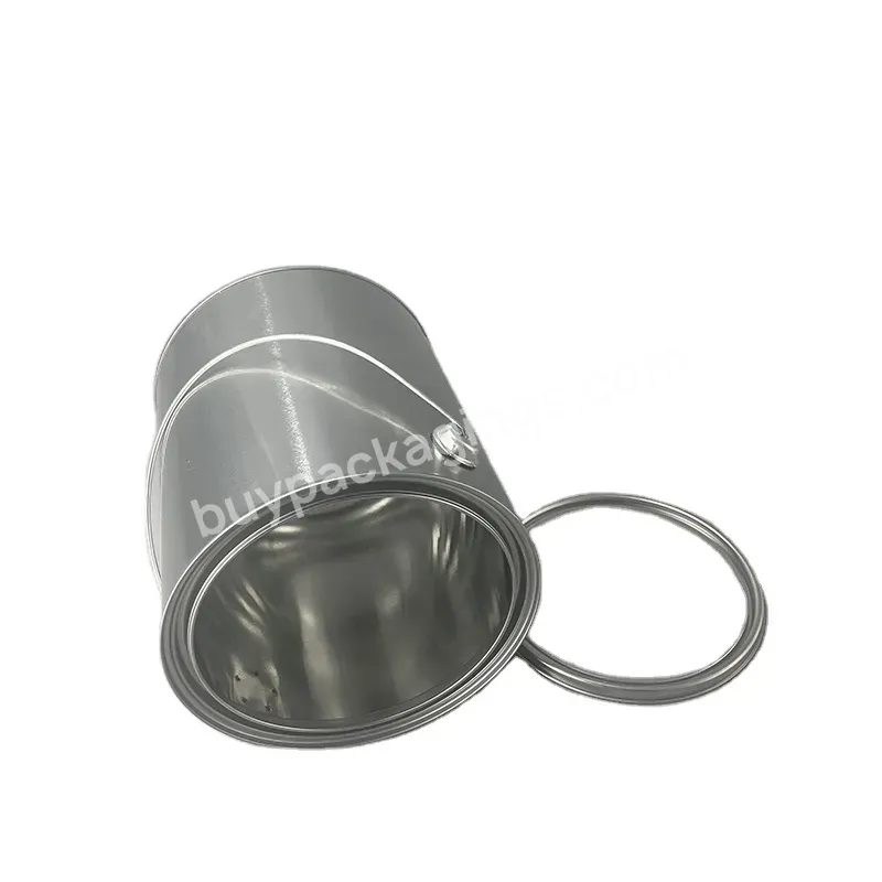 1gallon Wholesale Empty Round Metal Paint Tin Cans With Lid For Paint And Candles Packaging