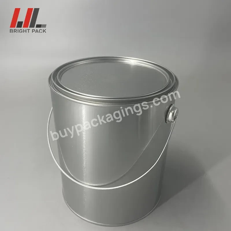 1gallon Wholesale Empty Round Metal Paint Tin Cans With Lid For Paint And Candles Packaging