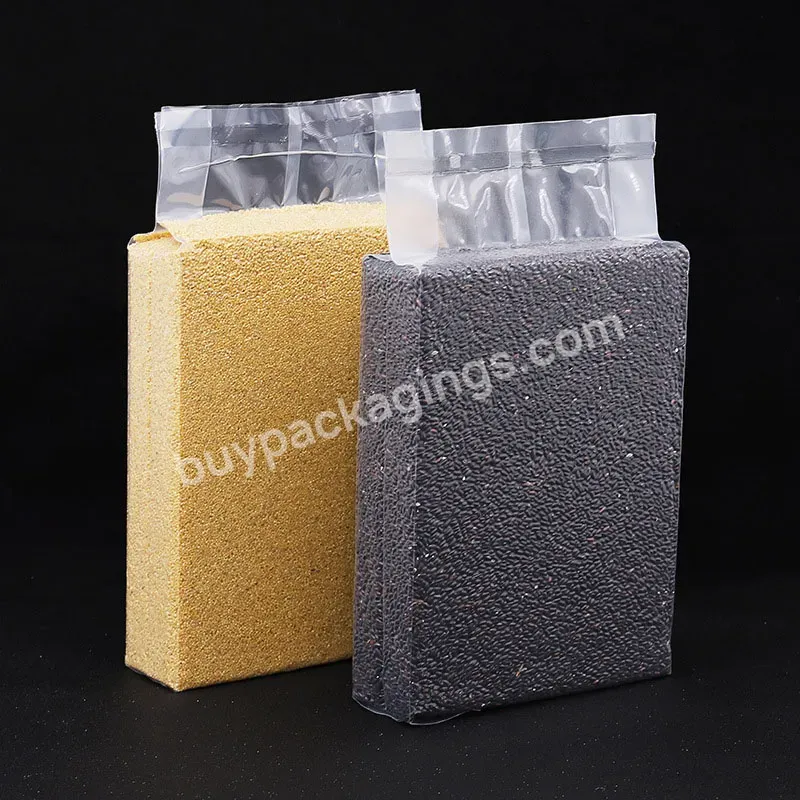 1kg 2kg 5kg Size Plastic Rice Packing Bags Manufacturers Heat Seal Pouch Reusable Food Pouch Gusseted Bag