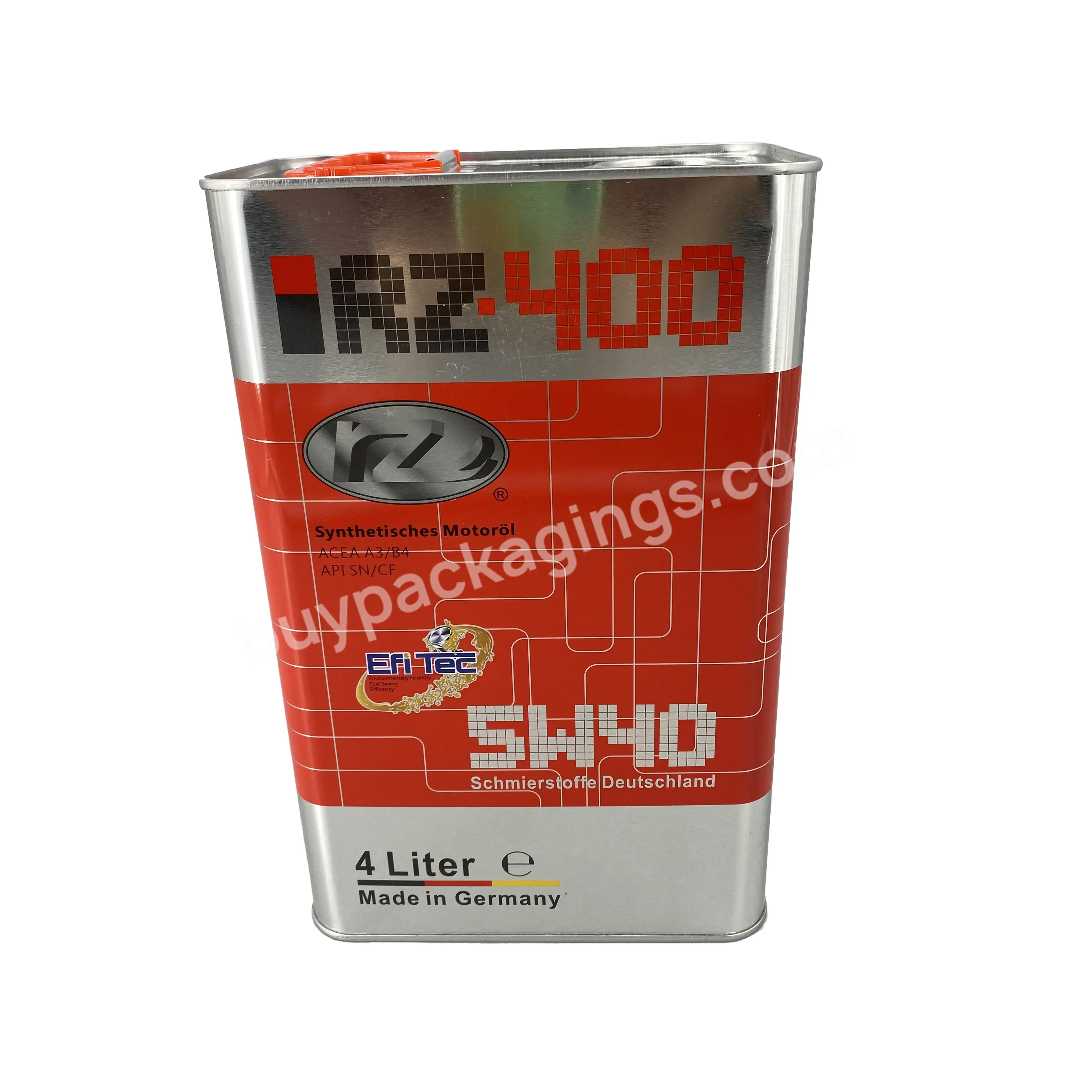 1l 1gallon Metal Square Tin Can For Engine Oil Packaging