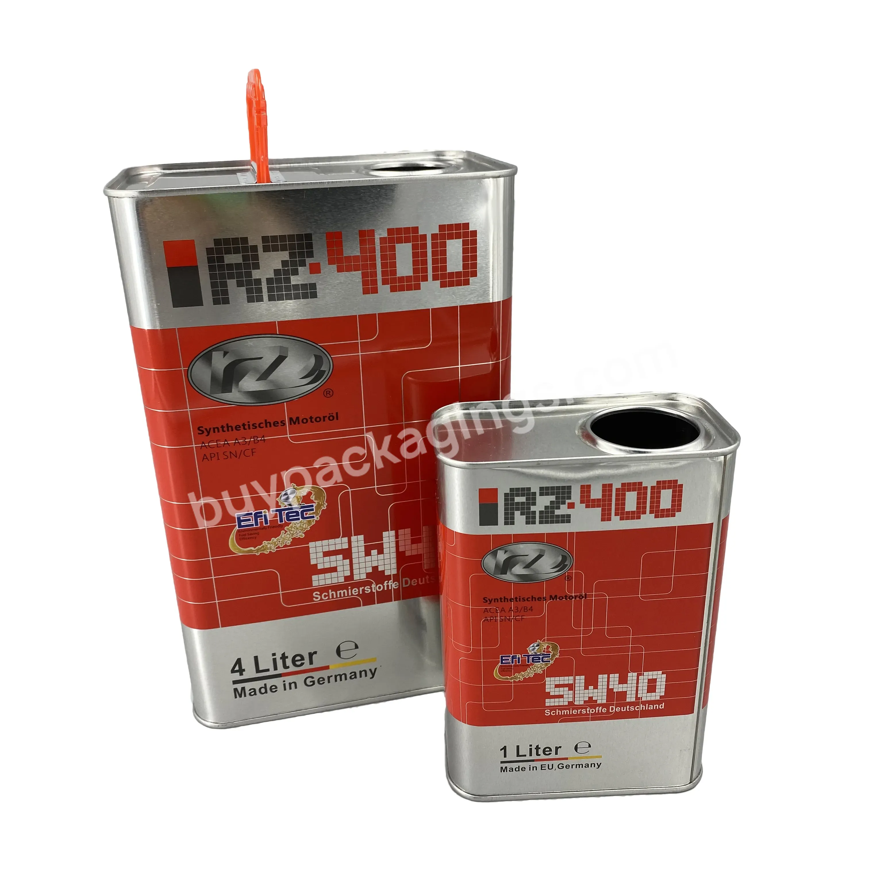 1l 1gallon Metal Square Tin Can For Engine Oil Packaging