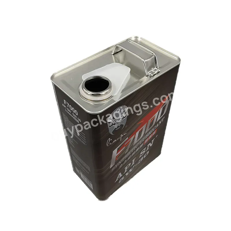 1l 4l Metal Can For Engine Oil F Style Square Engine Oil Can,Lubricating Oil Can