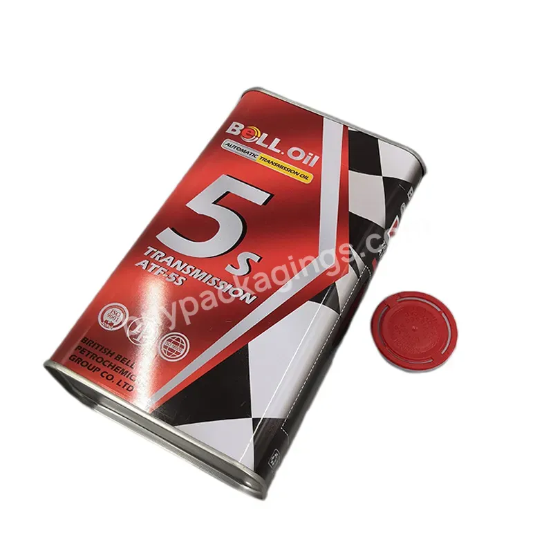 1l Engine Oil Cans 4 Liter Lubricating Oil Tin Container With Lids Empty Metal Square Jar