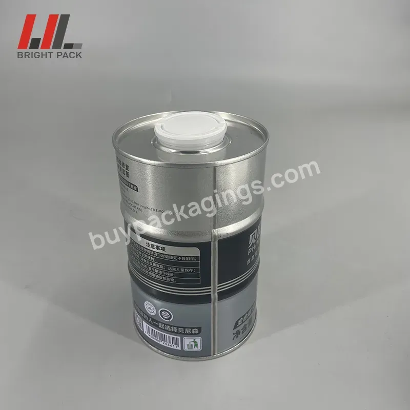 1l Engine Oil/machine Oil/brake Fluid Can With Pull Ring Lid And White Plastic Stopper